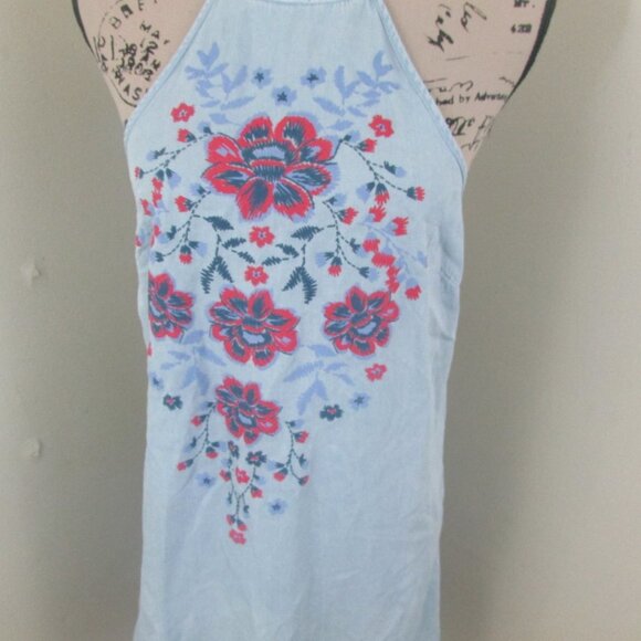Living Doll Dress Juniors 1 Blue Boho Floral - Picture 4 of 12